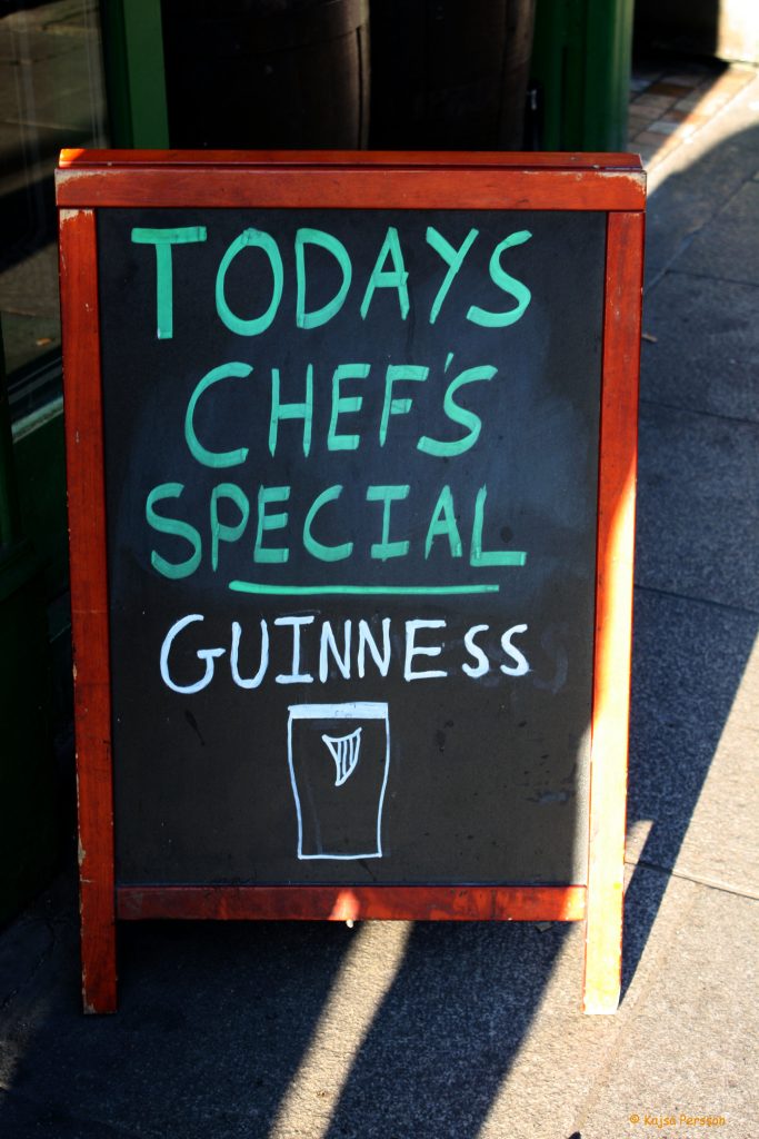 Todays chef´s special Guinness i Dublin